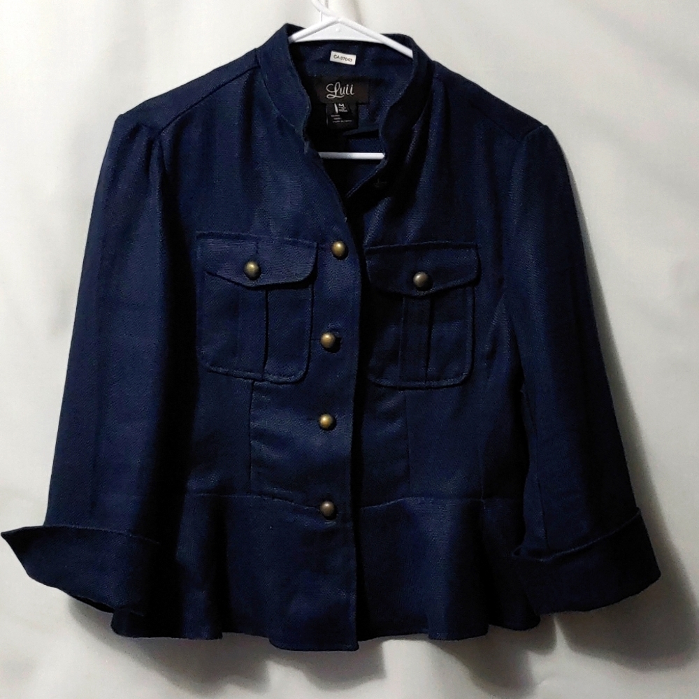 Vintage Luii Linen Jacket  Size Med